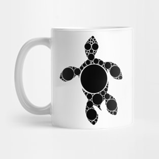 Aboriginal Art - Dots Turtle Black Mug